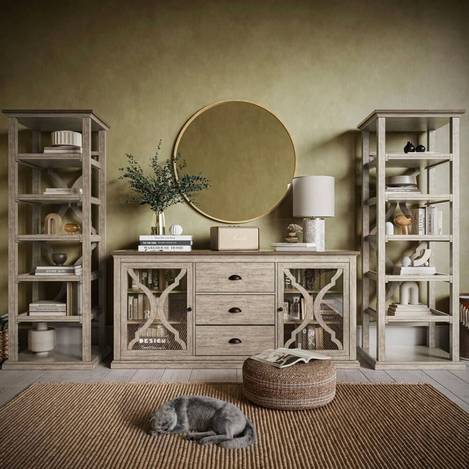 High-quality 3D furniture modeling and rendering showcasing a realistic interior scene with bespoke furniture and decor.