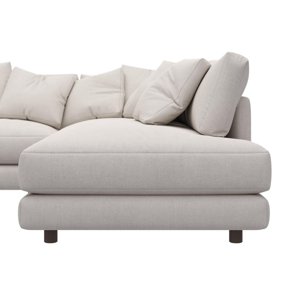 Close-up 3D Render of a White Sectional Sofa