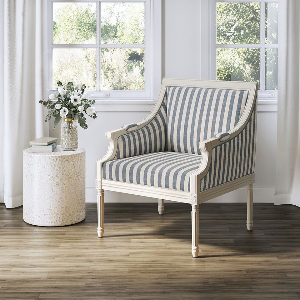 3D furniture modeling and rendering of an elegant chair, showcasing high-quality 3D visualization in a realistic interior scene.