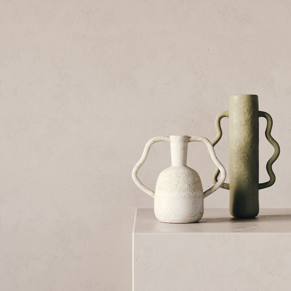 High-quality 3D rendered image of decorative vases showcasing photorealistic furniture rendering and 3D visualization