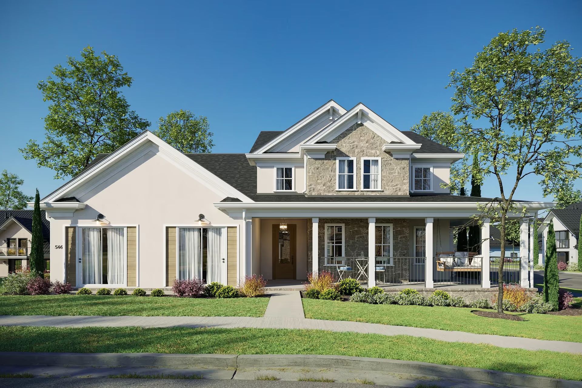 Architectural 3D Visualization for a House Exterior