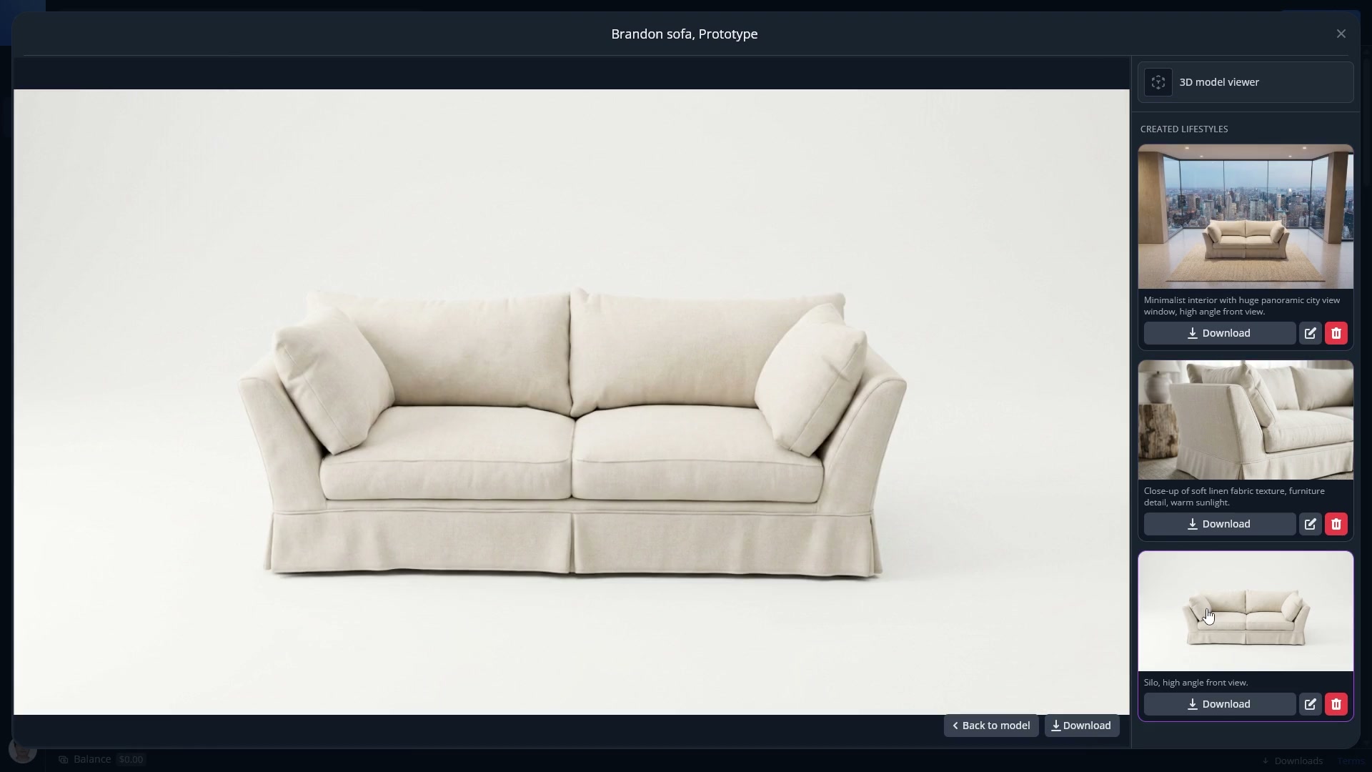Step 4 — silo export of finished image with download button