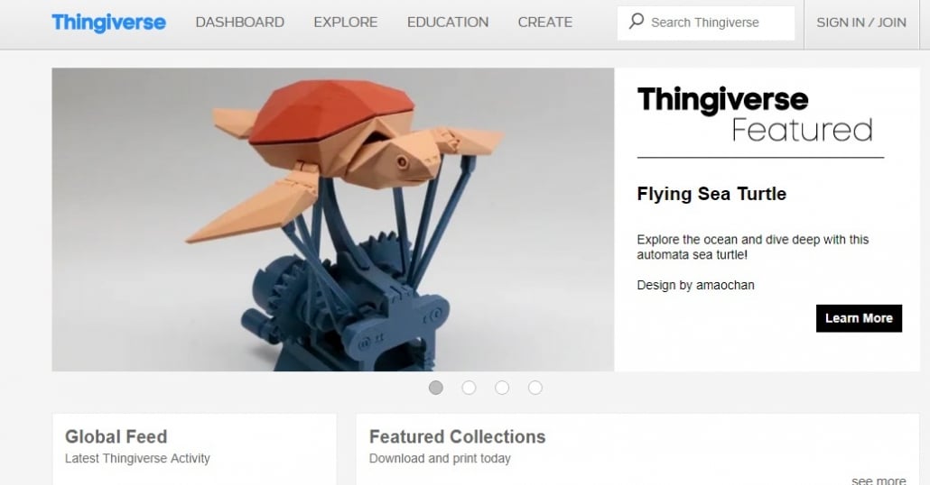 Thingiverse: a 3D Modeling Website