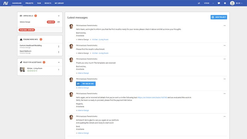 3D Project Management: CRM Dashboard