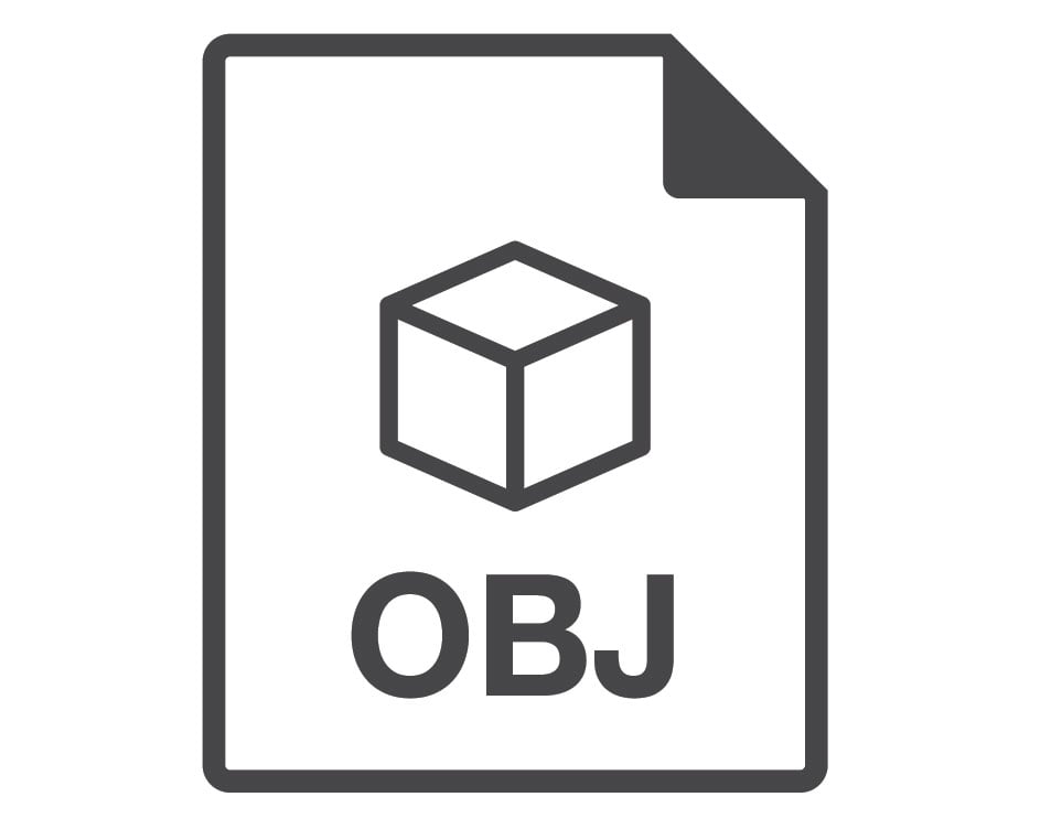 A Logotype of OBJ Format for 3D Files