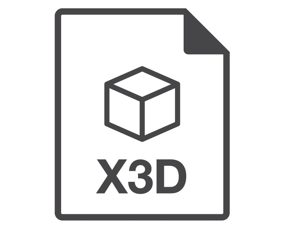 An Icon of X3D Format of a 3D File