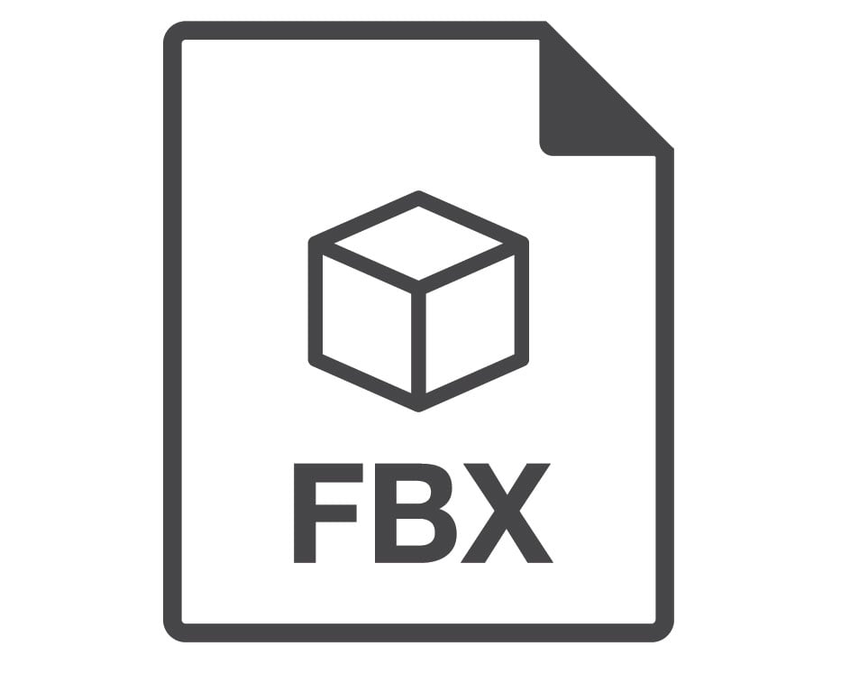 A Vector Icon of FBX Format of 3D File