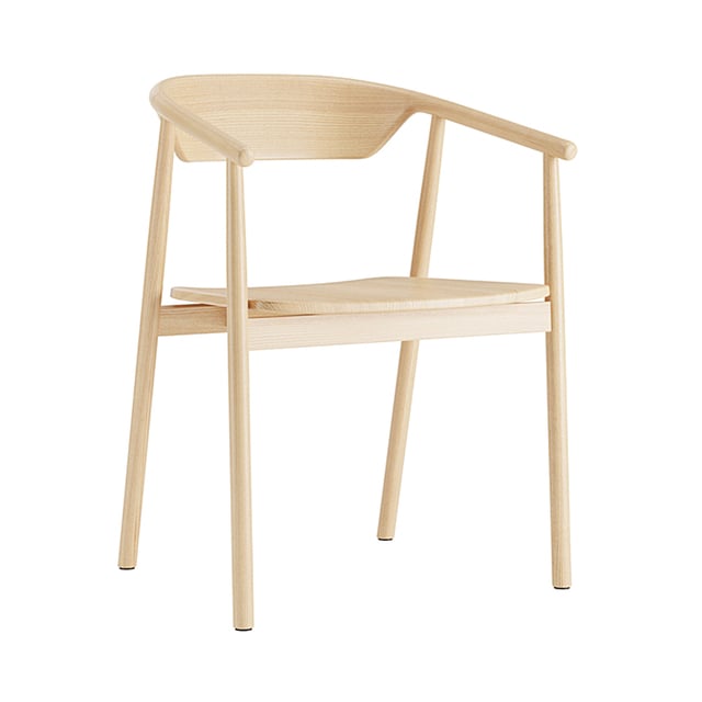Wooden Chair 3D Model on White Background
