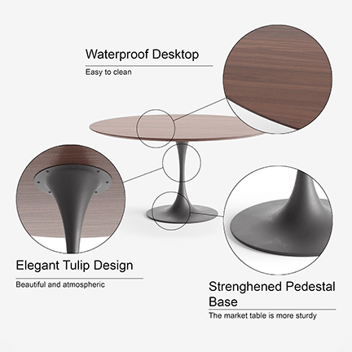 3D Visualization Showing Design Features of a Dining Table