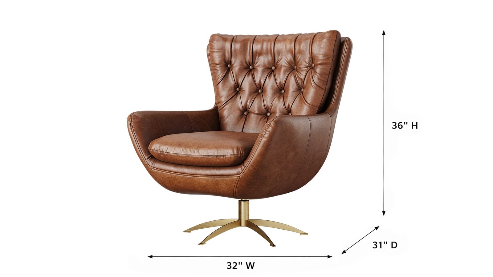 Product dimensions 3D render with measurements