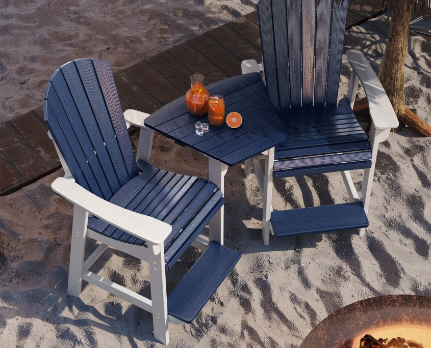 Blue Outdoor Furniture Set Lifestyle CGI