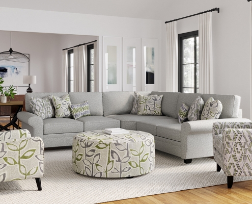 Grey+Ornament Upholstered Set 3D Lifestyle