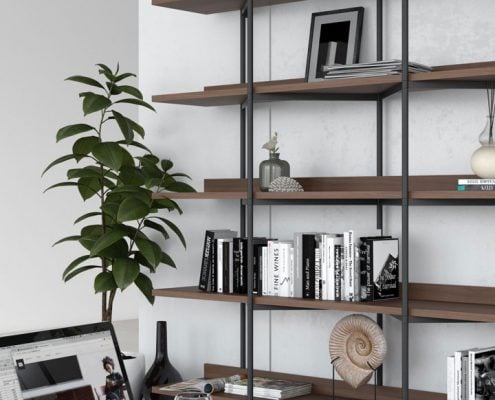 Shelves Design 3D Rendering for a Furniture Catalog