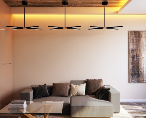Living Room Lifestyle CG Render for a Lamp