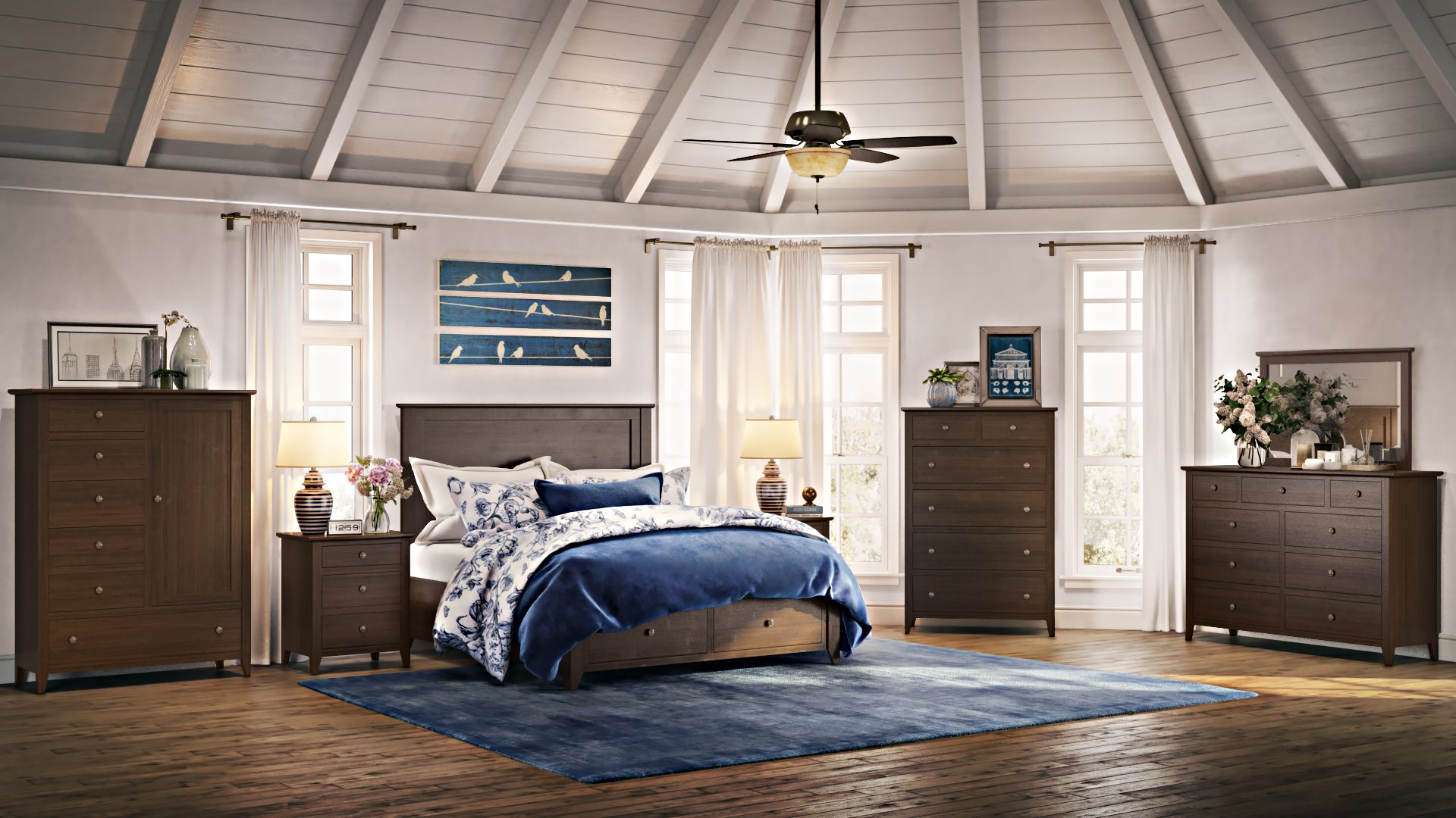 Bedroom Furniture 3D Rendering for Product Ads