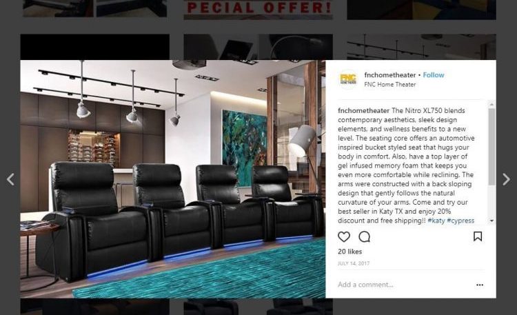 Furniture Models Advertising on Social Media