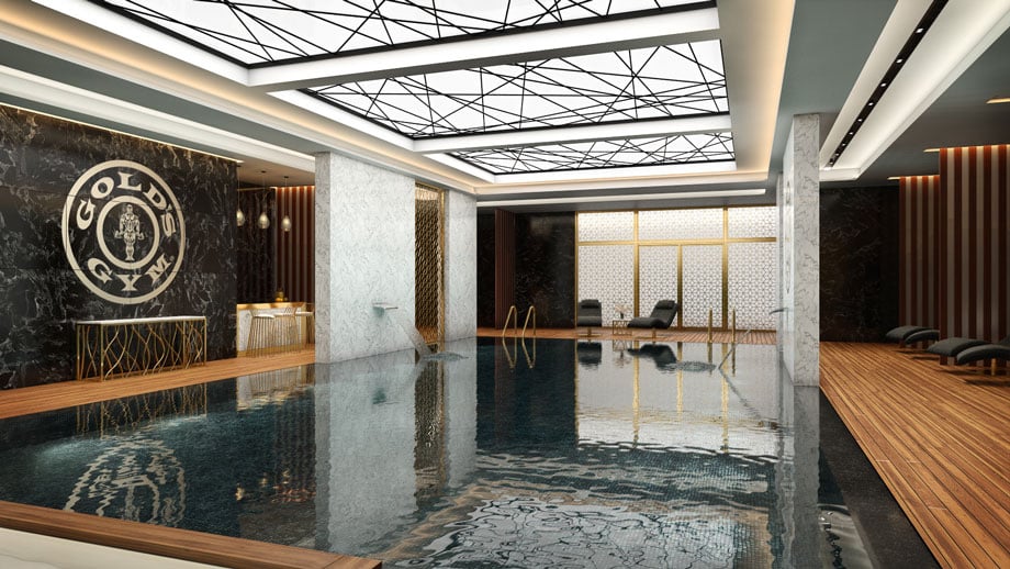 Photorealistic Rendering for a Gym with a Pool