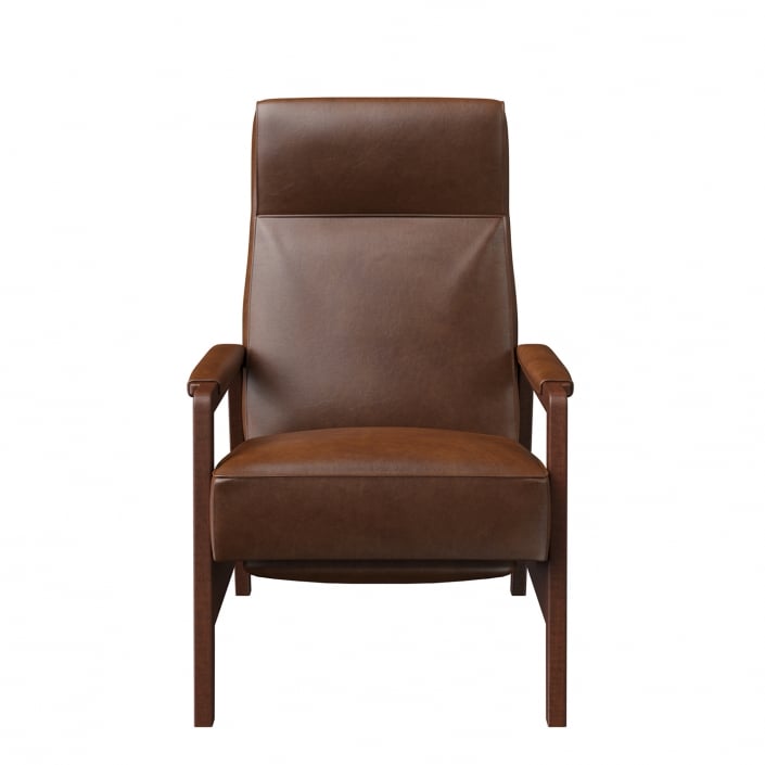 A-Class 3D Rendering for a Brown Leather Chair