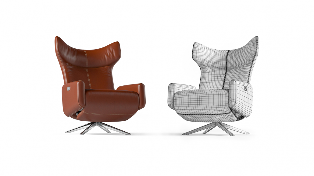 3D Models for Leather Armchairs