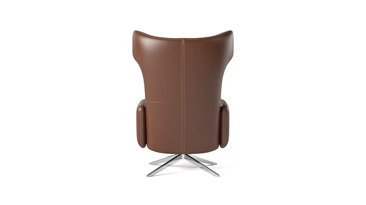 Back View of a Leather Chair