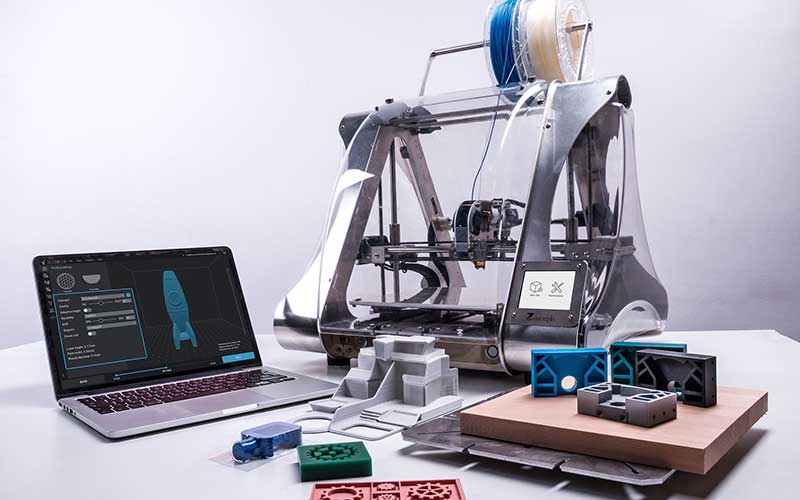 A 3D Printer Creating Various Product 3D Models