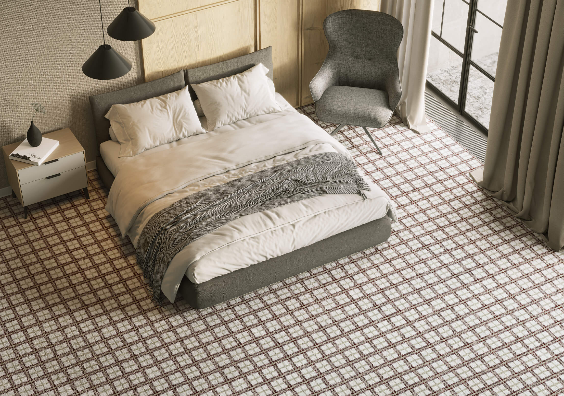 Bedroom Carpet Product CGI