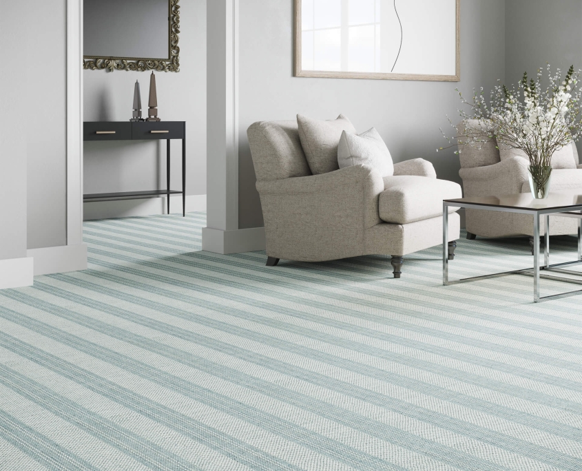 Living Room Stripy Carpet CGI