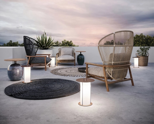 Outdoor Seating Furniture Set in a Terrace