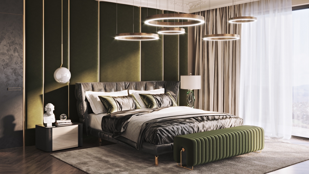 Lifestyle Bed 3D Rendering