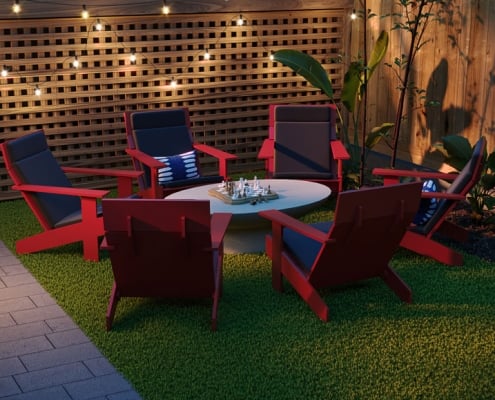 Outdoor Furniture Rendering for a Lounge Zone