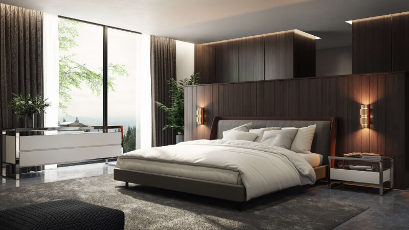 A Product 3D Visualization of a Bedroom Furniture Set