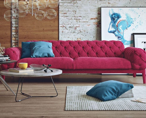 A Modern Couch Product Design Made with Benefits of 3D Modeling and Rendering