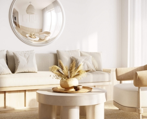 Upholstered Sofa 3D Roomset Render
