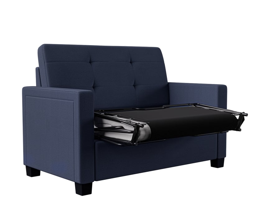 Dark Blue Grey Armchair 3D Rendering