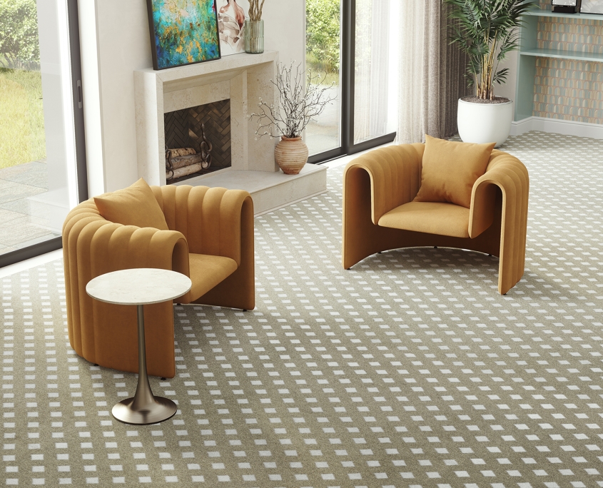 Living Room Carpet 3D Rendering