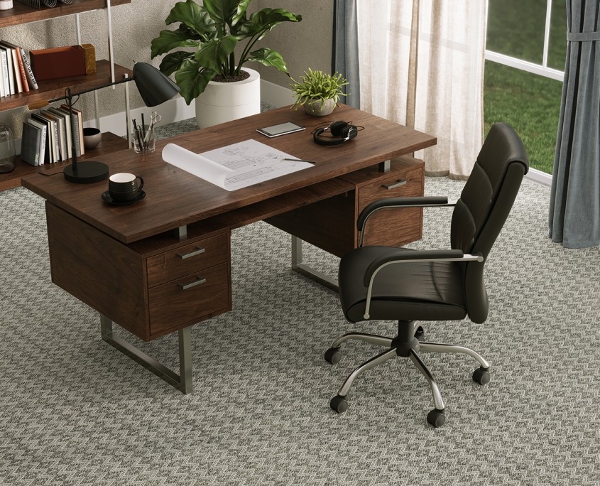Home Office Carpet 3D Rendering