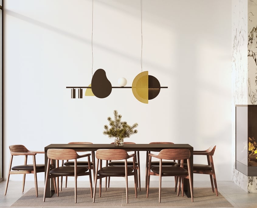 Dining Room Lamps 3D Render