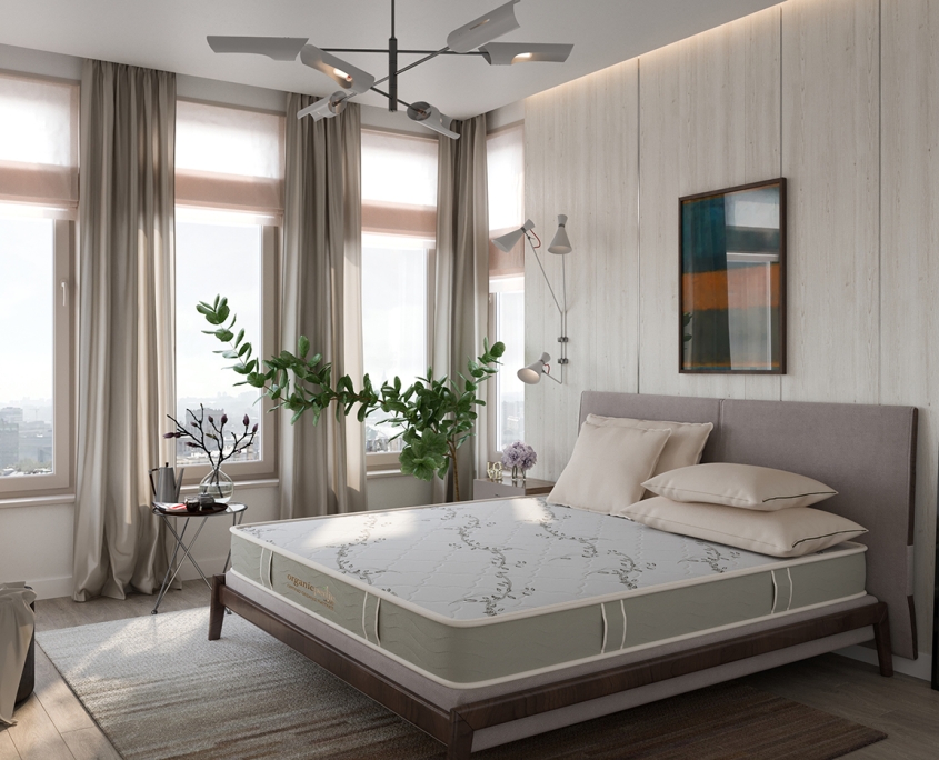 Lifestyle bedroom render for bedding items