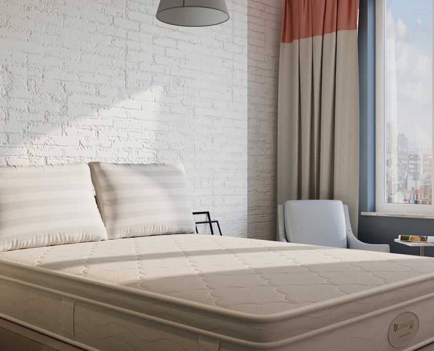 Lifestyle bedroom render for bedding set