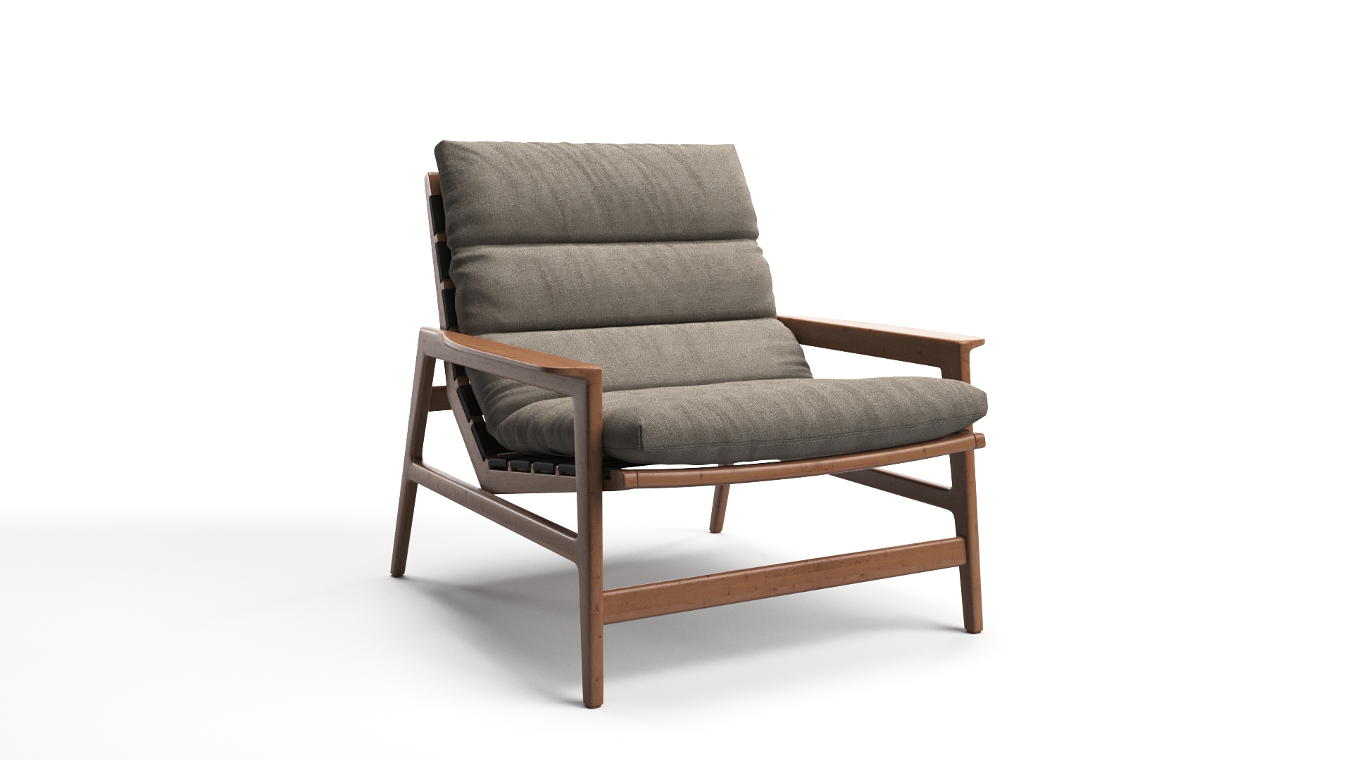 Photorealistic 3D Model of a Brown Chair for a Furniture Catalog