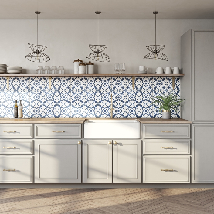 Tiles for Kitchen Backsplash in 3D