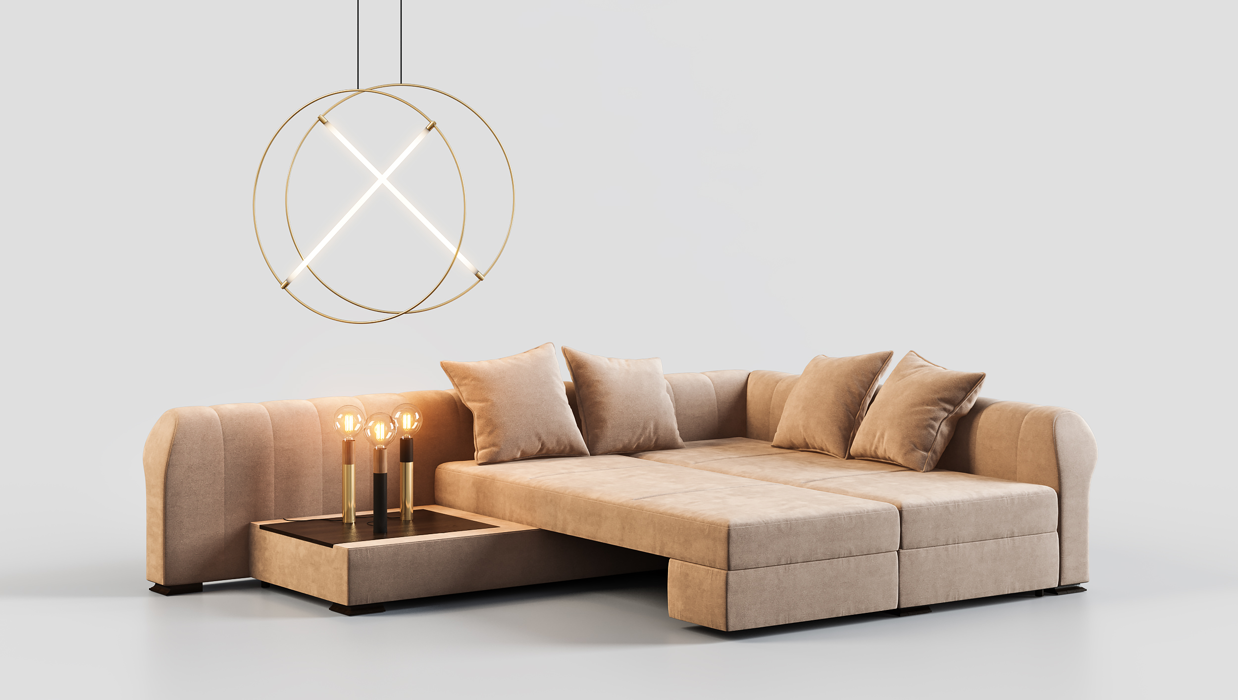 Commercial image 3D rendering sofa