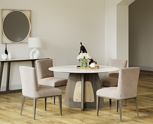 Dining Table and Chairs Lifestyle Render