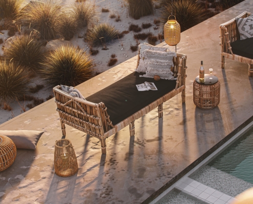 Photorealistic 3D Lifestyle Render for Outdoor Furniture