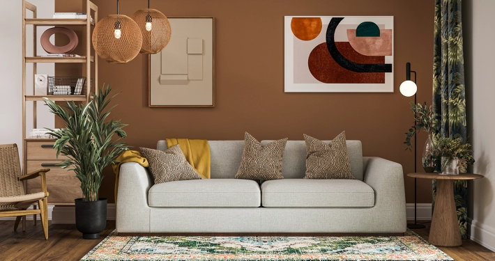 Lifestyle Rendering of a Gray Sofa