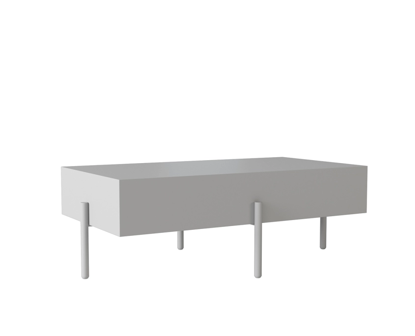 Grayscale Rendering of a Wood Coffee Table