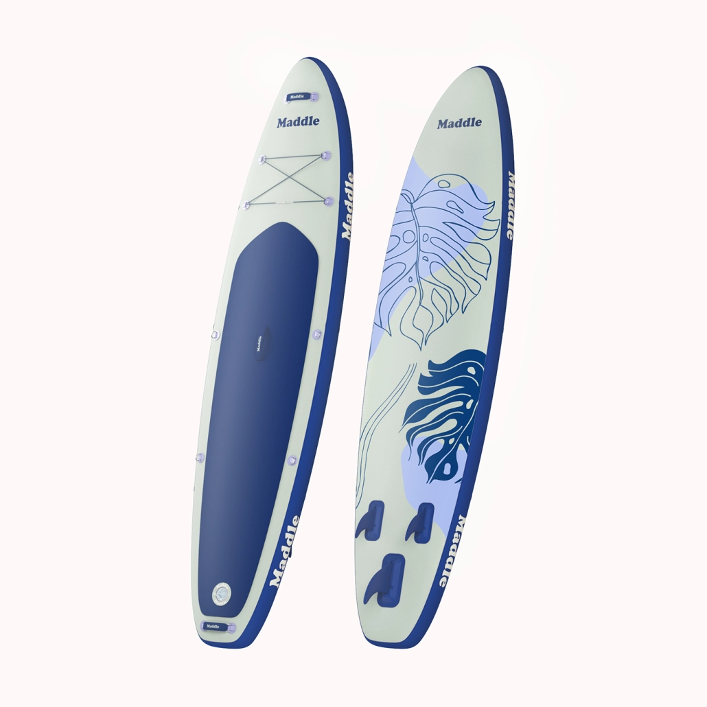 Blue-Green Paddle boards 3D rendering