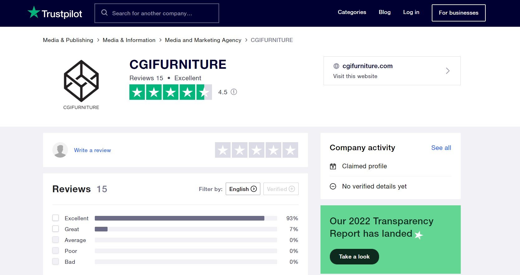 CGIFurniture Customer Reviews