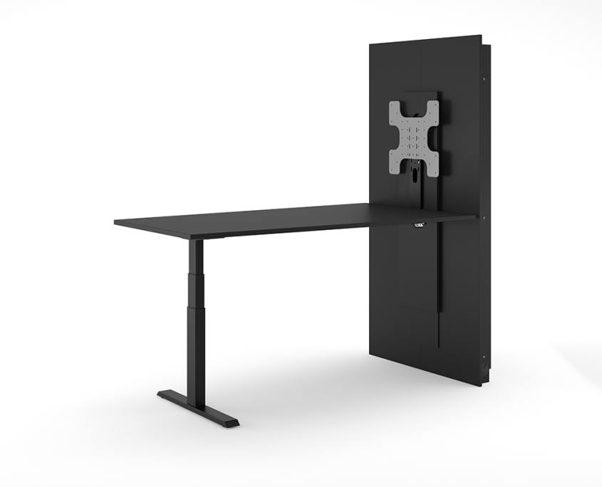 Black Desk 3D Rendering