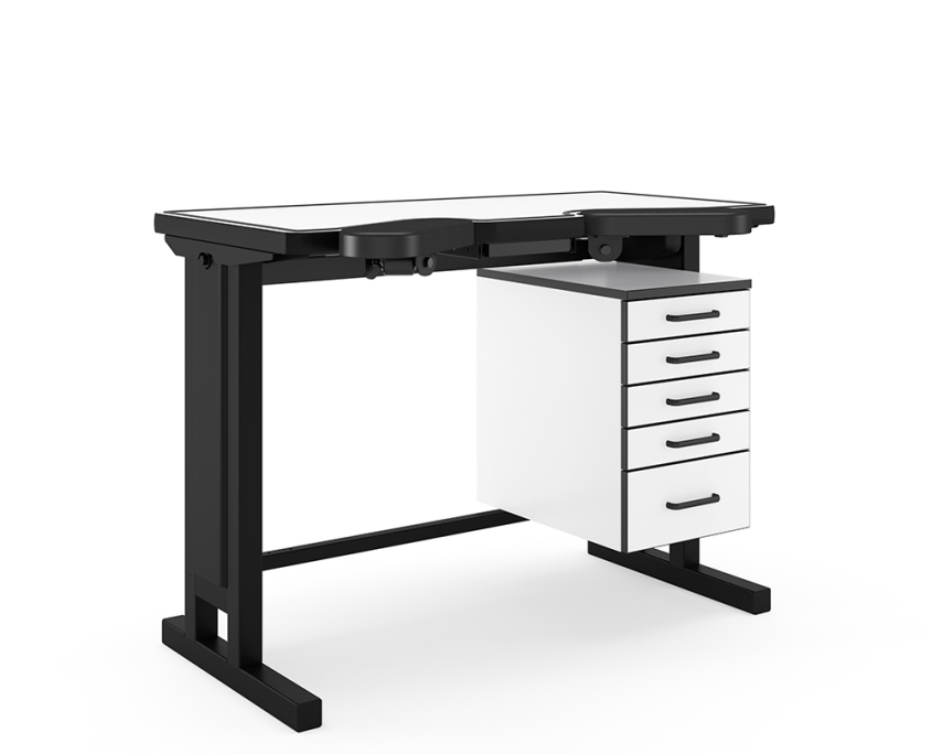 Black and White Desk 3D Rendering